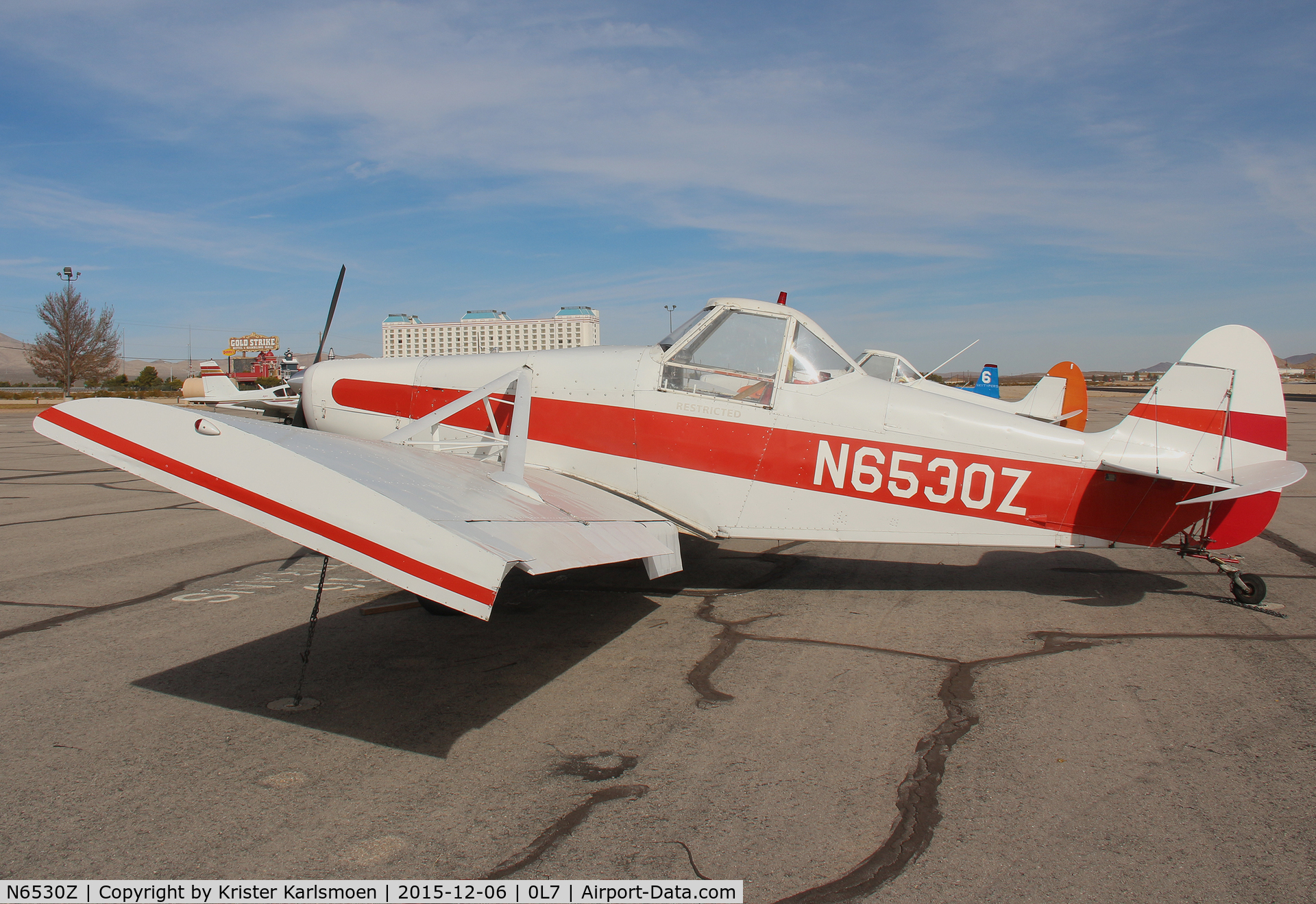 N6530Z, 1962 Piper PA-25-235 C/N 25-2063, Parked at Jean NV. Sold from Durango Colorado?