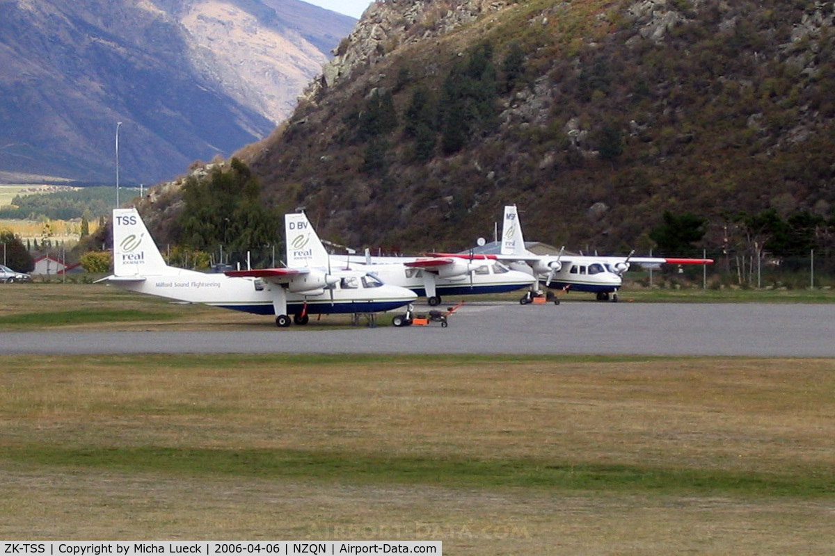 ZK-TSS, Britten-Norman BN-2A-26 Islander C/N 2043, Islander line-up at Queenstown