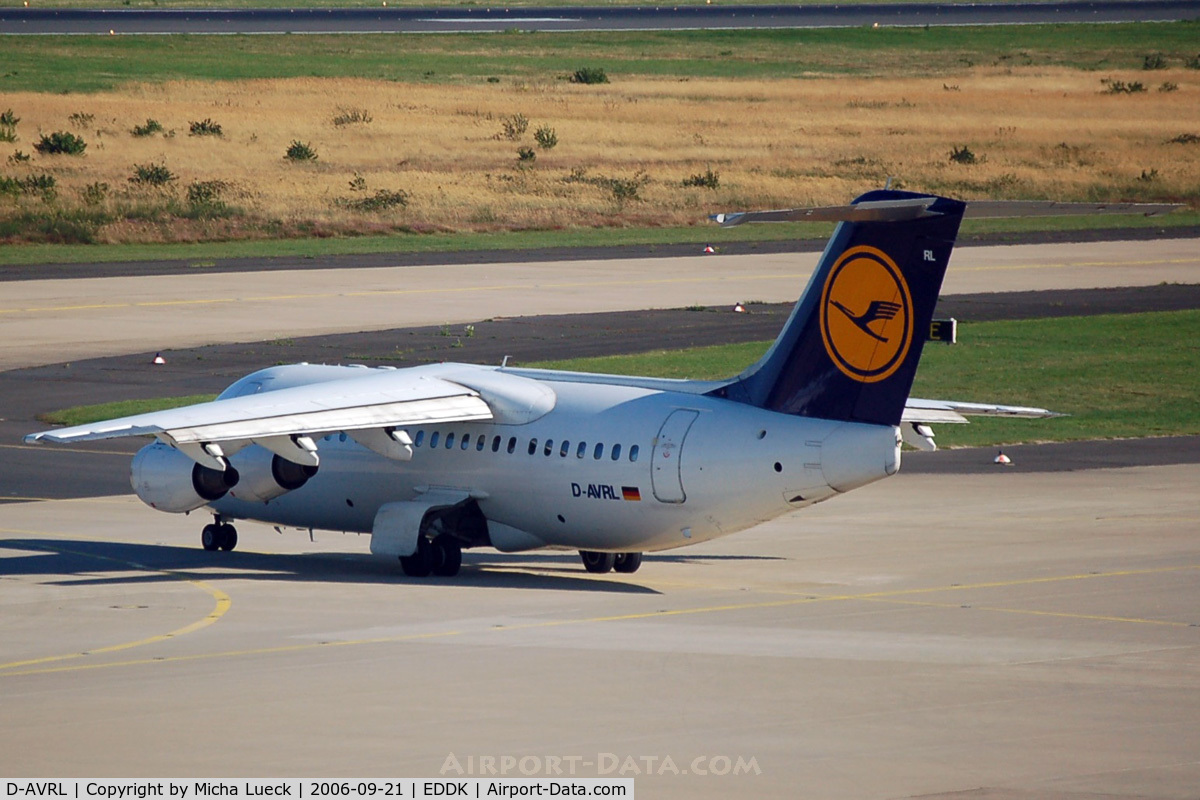 D-AVRL, 1996 British Aerospace Avro 146-RJ85 C/N E.2285, At Cologne/Bonn