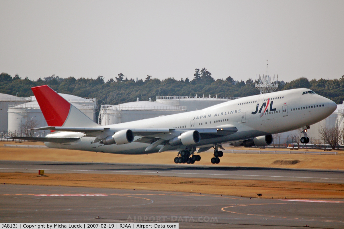 JA813J, 1983 Boeing 747-346 C/N 23068, At Narita