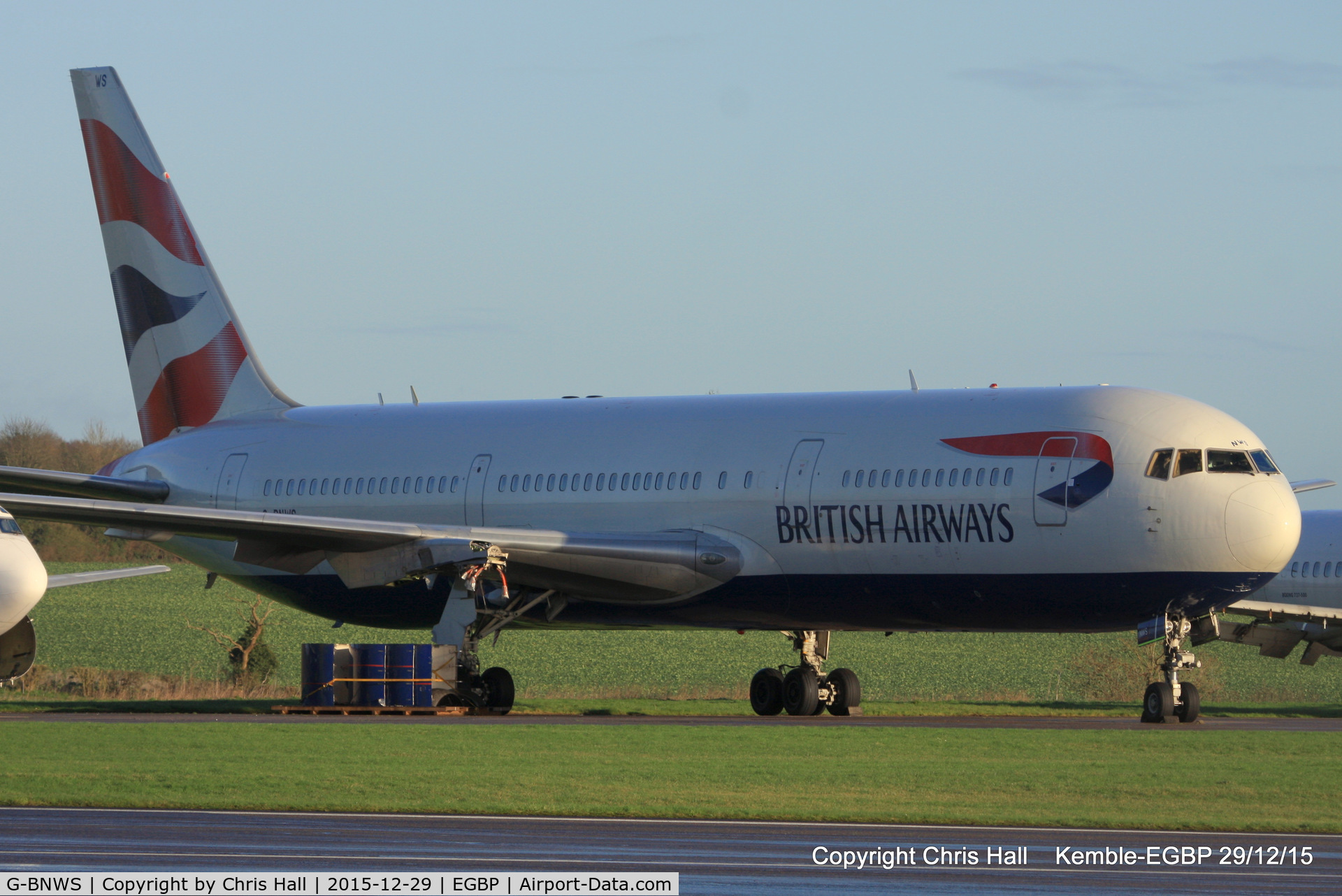 G-BNWS, 1992 Boeing 767-336 C/N 25826, stored at Kemble