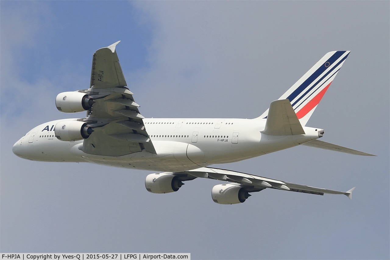 F-HPJA, 2010 Airbus A380-861 C/N 033, Airbus A380-861, Take off Rwy 27L, Roissy Charles De Gaulle Airport (LFPG-CDG)