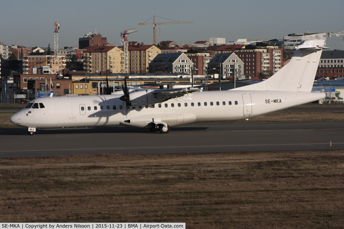 SE-MKA, 2015 ATR 72-212A C/N 1276, All white before the new colours of BRA Braathens Regional Airlines.