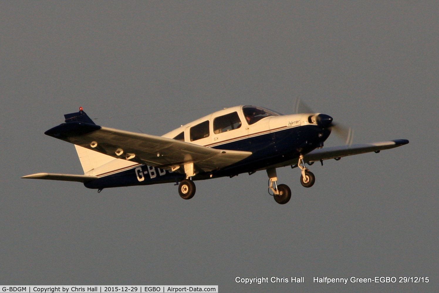 G-BDGM, 1974 Piper PA-28-151 Cherokee Warrior C/N 28-7415165, at Halfpenny Green