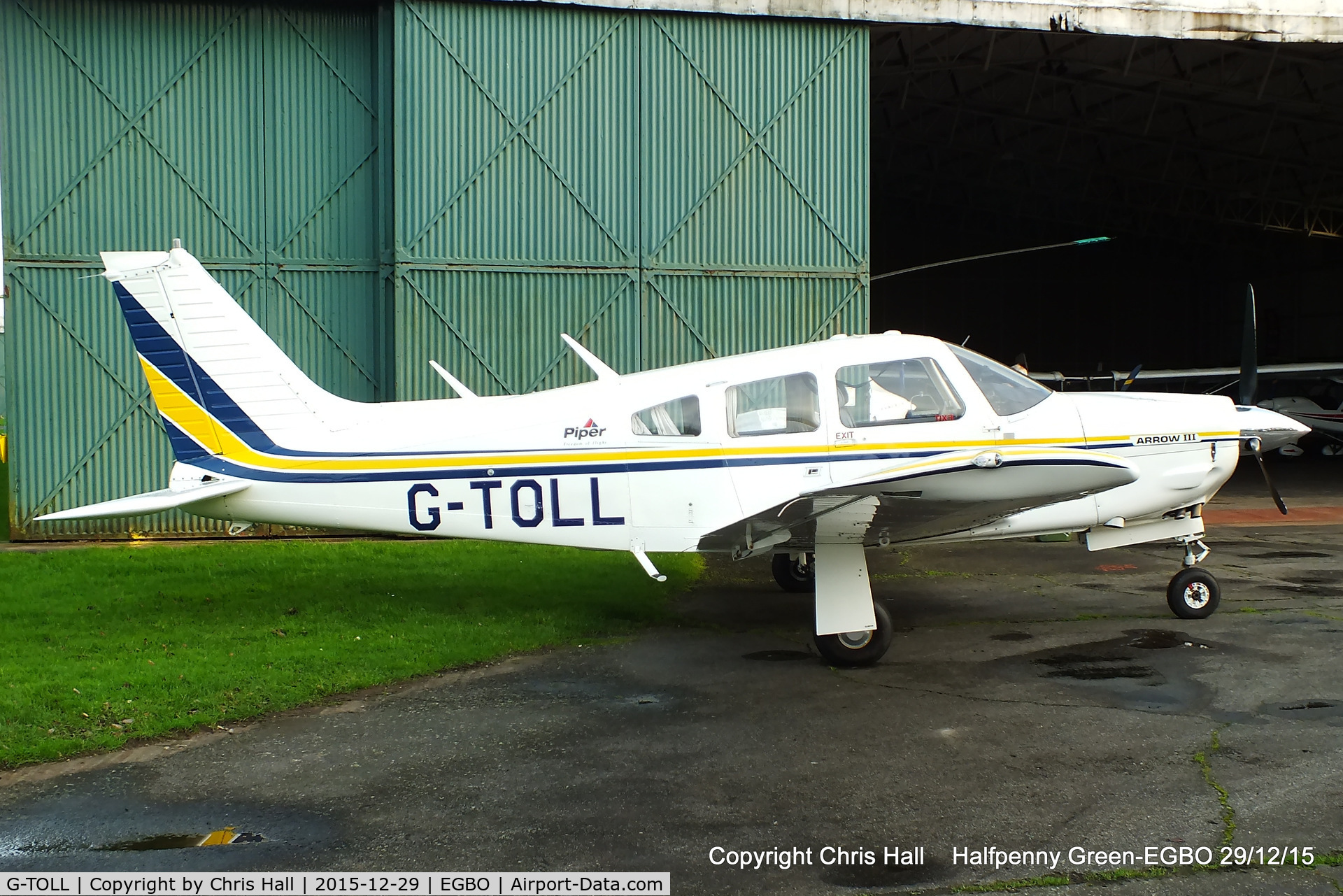 G-TOLL, 1977 Piper PA-28R-201 Cherokee Arrow III C/N 28R-7837025, at Halfpenny Green