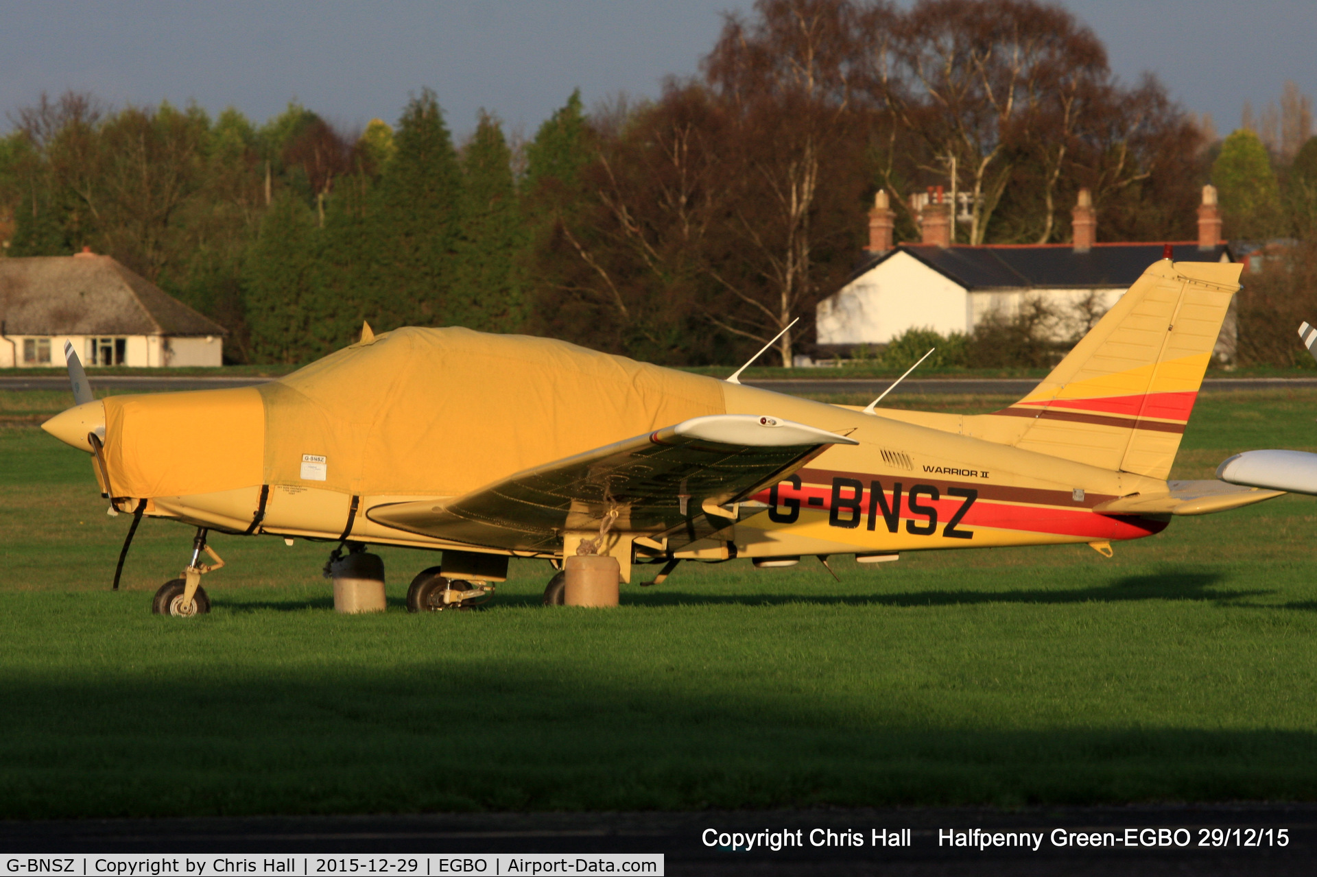 G-BNSZ, 1981 Piper PA-28-161 Cherokee Warrior II C/N 28-8116315, at Halfpenny Green