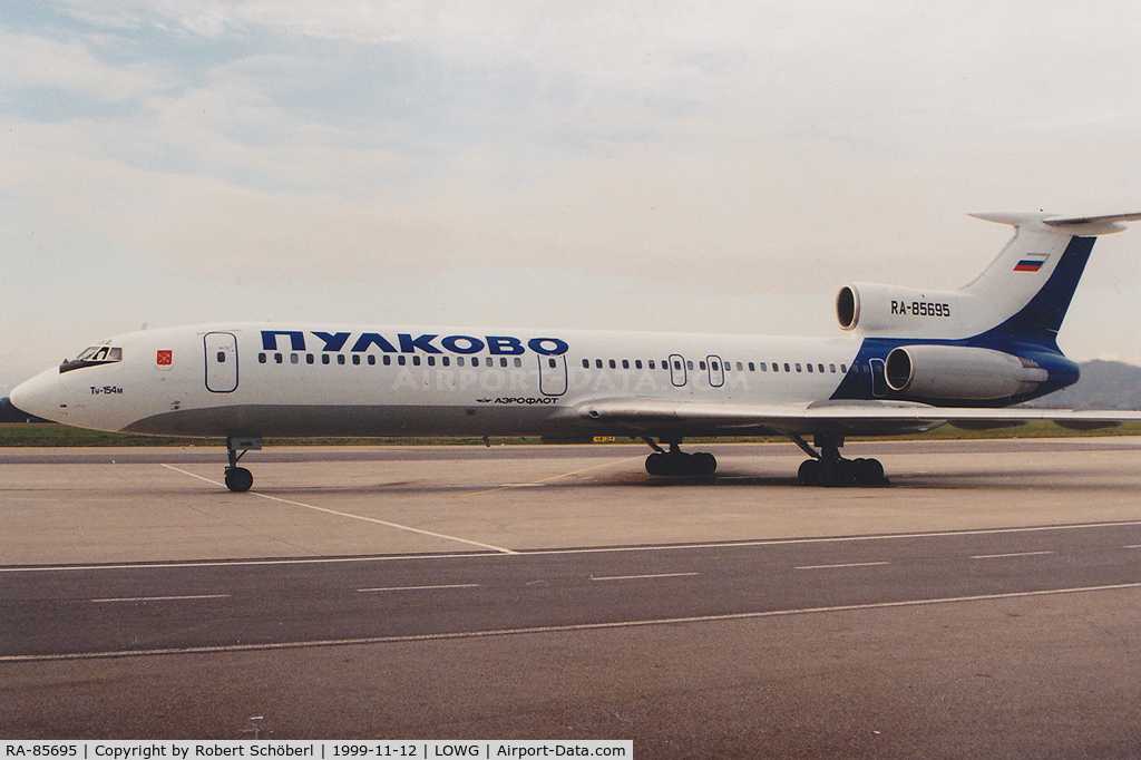 RA-85695, 1991 Tupolev Tu-154M C/N 91A868, Special visitor @ LOWG