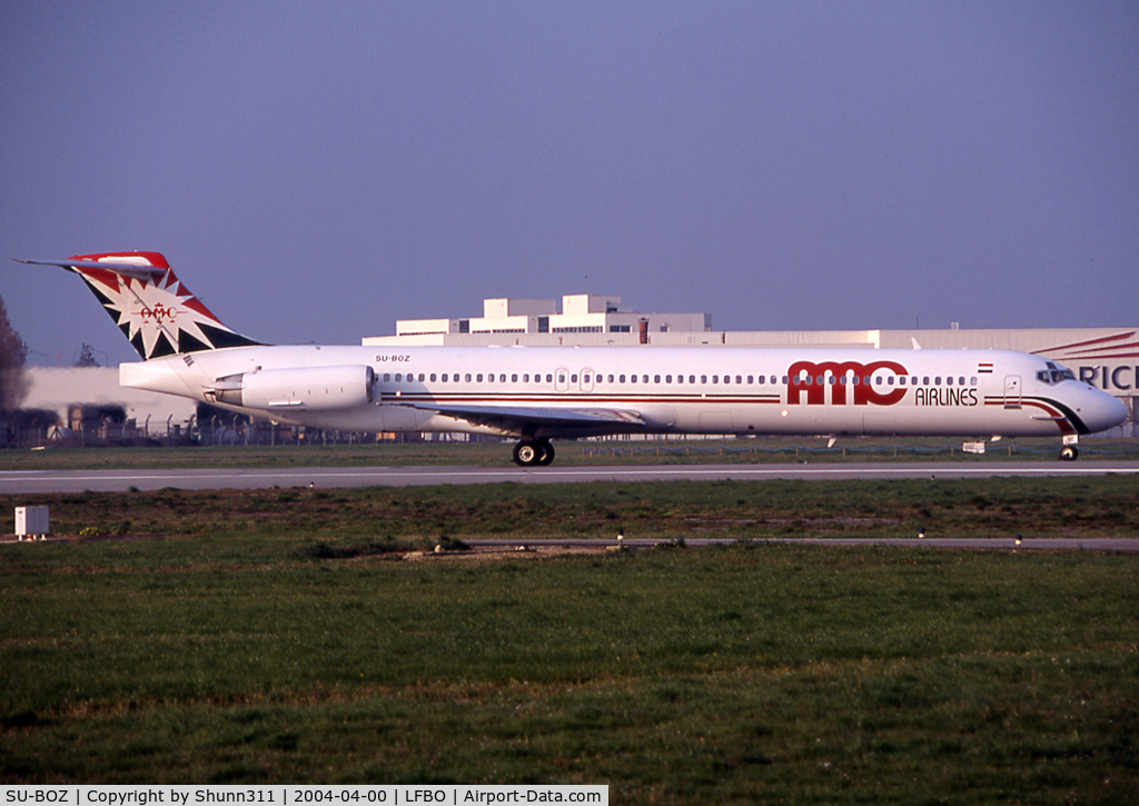 SU-BOZ, 1996 McDonnell Douglas MD-83 (DC-9-83) C/N 53192, Ready for departure from rwy 32R