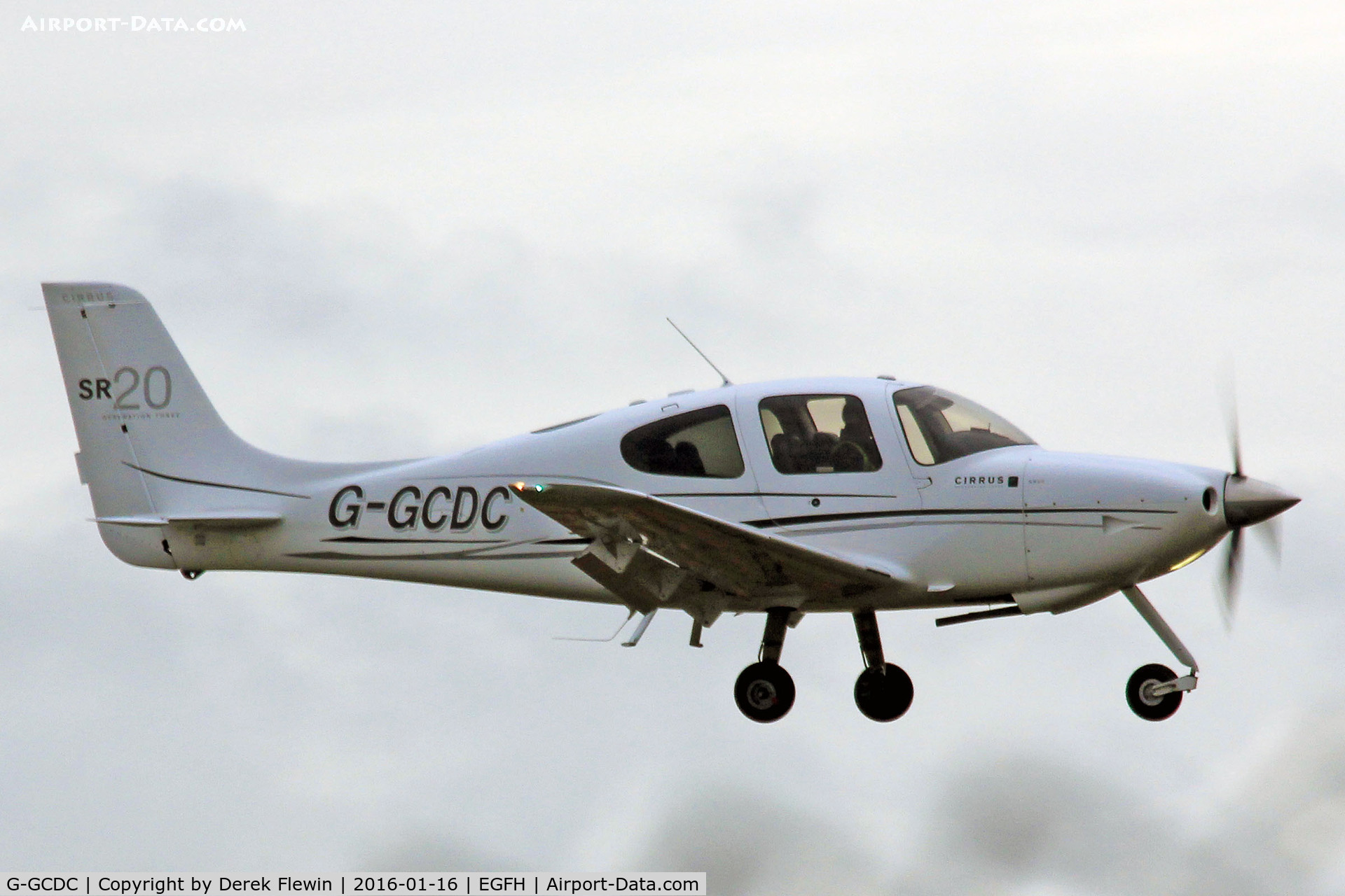 G-GCDC, 2008 Cirrus SR20 G3 C/N 2008, SR20 G3, EGFH resident, previously N553PG, seen landing on runway 28.