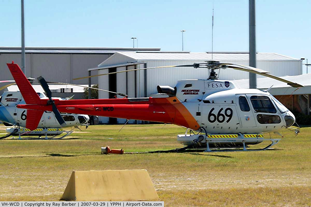 VH-WCD, 2000 Eurocopter AS-350B-3 Ecureuil Ecureuil C/N 3266, Eurocopter AS.350B3 Ecureuil [3266] (Helicopters Australia) Perth-International~VH 29/03/2007