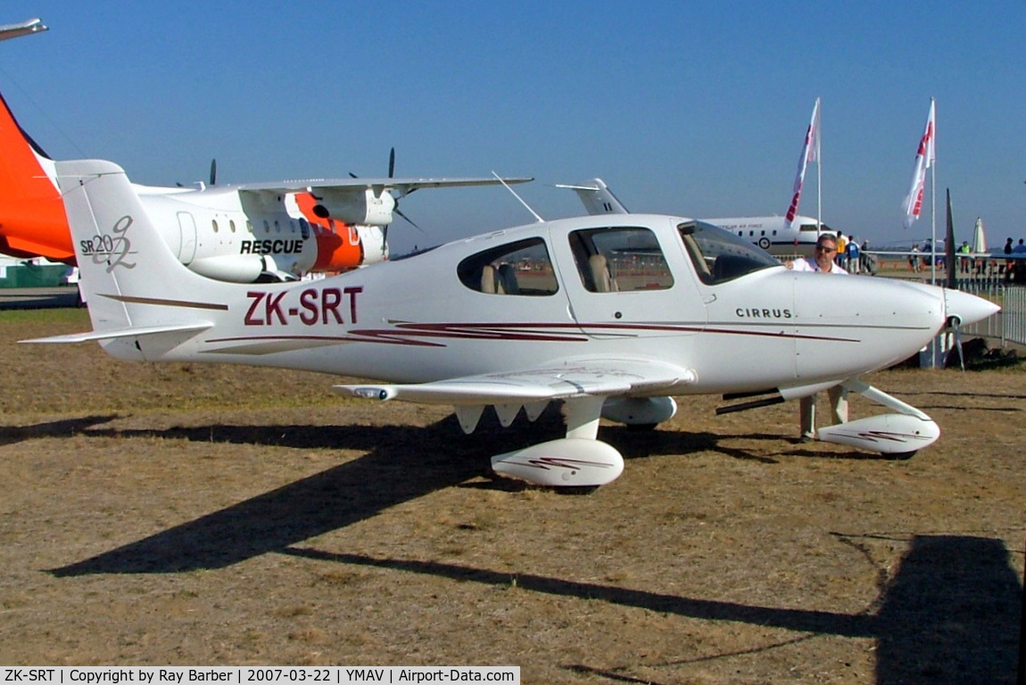 ZK-SRT, 2004 Cirrus SR20 G2 C/N 1441, Cirrus Design SR-20G2 [1441] Avalon~VH 22/03/2007