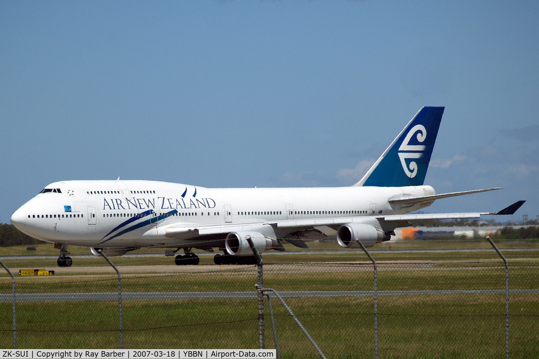 ZK-SUI, Boeing 747-441 C/N 24957, Boeing 747-441 [24957] (Air New Zealand) Brisbane-International~VH 18/03/2007