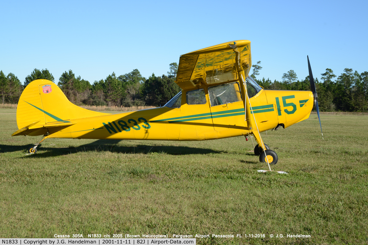 N1833, 1964 Cessna Ector 305A C/N 2005, At Ferguson Airport Pensacola FL