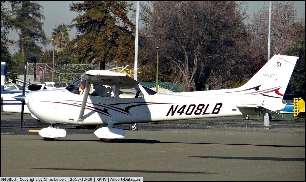 N408LB, 2012 Cessna 172SP Skyhawk C/N 172S11157, Locally-based 2012 Cessna 172SP Skyhawk taxing out for an early morning departure at Reid Hillview Airport, San Jose, CA.