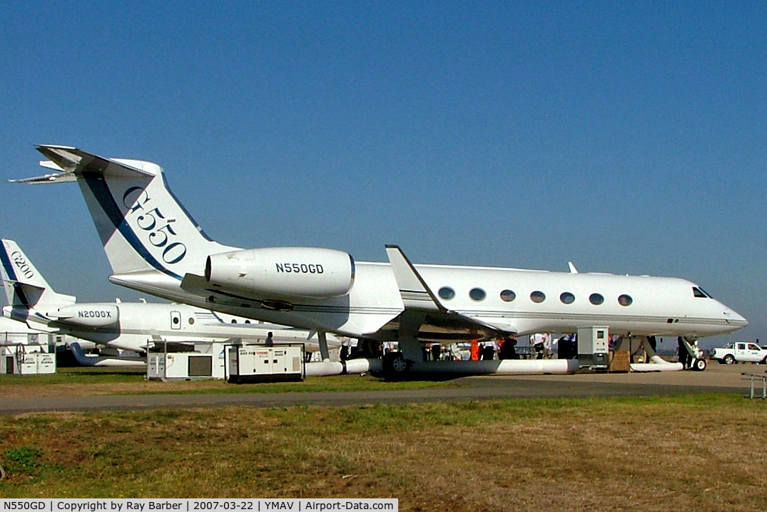 N550GD, 2006 Gulfstream Aerospace GV-SP (G550) C/N 5125, Gulfstream G550 [5125] Avalon~VH 22/03/2007