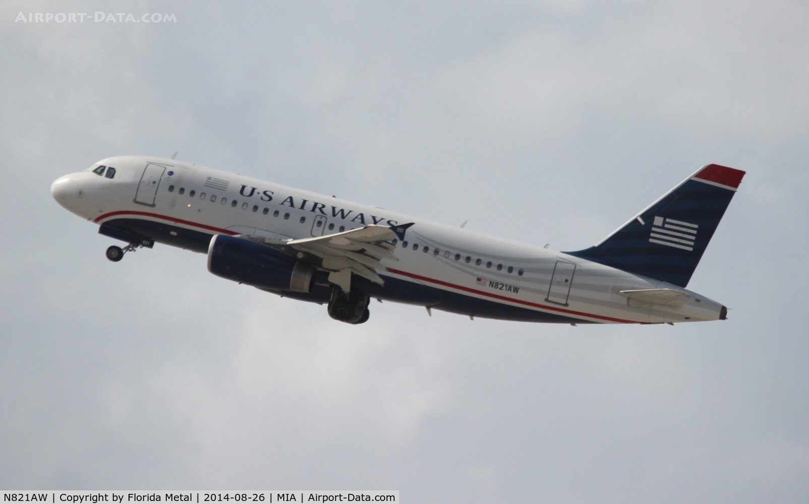 N821AW, 2000 Airbus A319-132 C/N 1406, US Airways