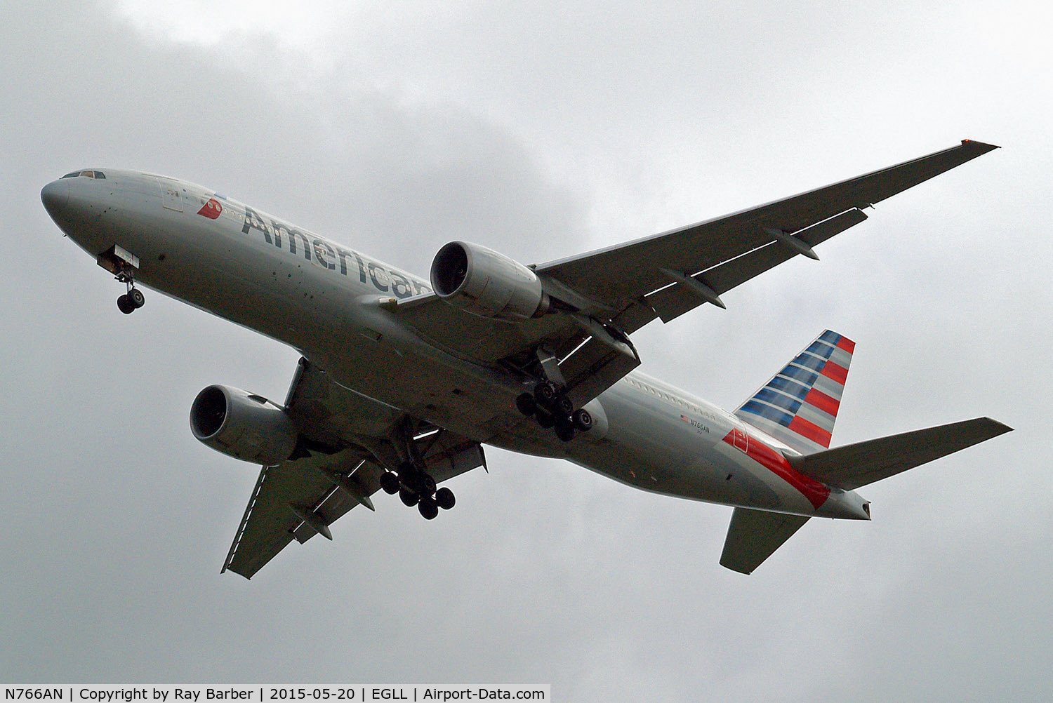 N766AN, 2003 Boeing 777-223/ER C/N 32880, Boeing 777-223ER [32880] (American Airlines) Home~G 20/05/2015. On approach 27R.