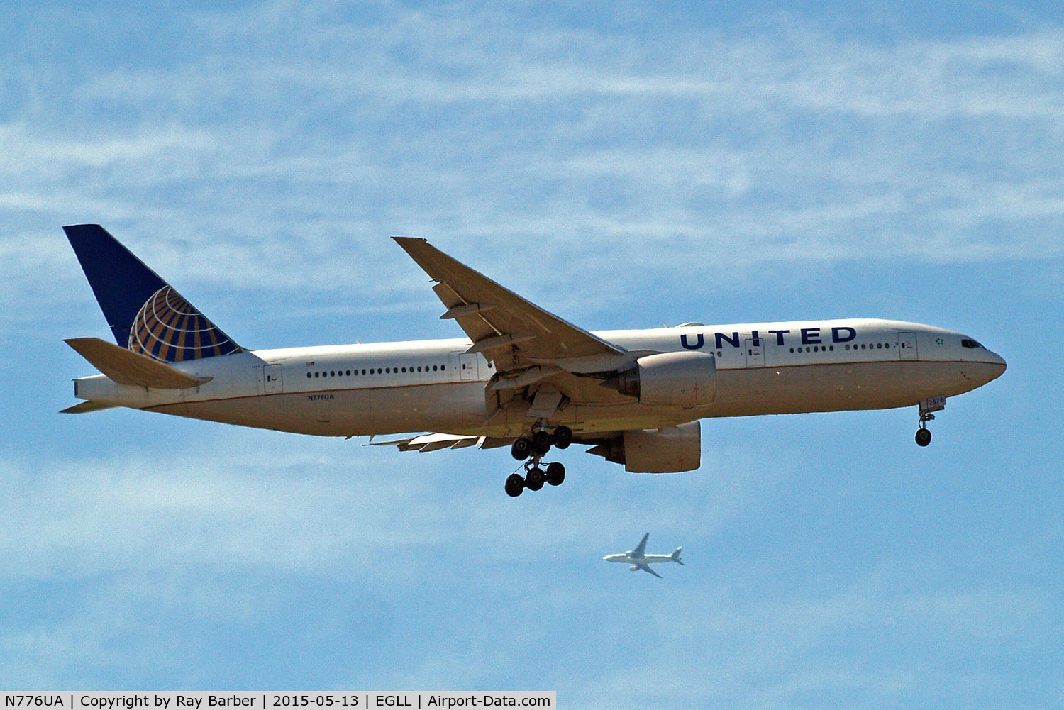 N776UA, 1996 Boeing 777-222 C/N 26937, Boeing 777-222 [26937] (United Airlines) Home~G 13/05/2015. On approach 27L.