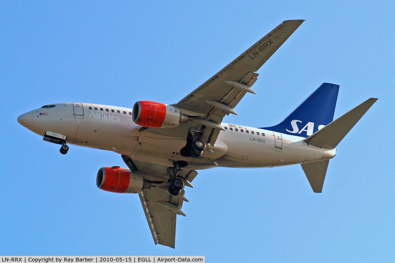 LN-RRX, 1998 Boeing 737-683 C/N 28296, Boeing 737-683 [28296] (SAS Scandinavian Airlines) Home~G 15/05/2010. On approach 27R.