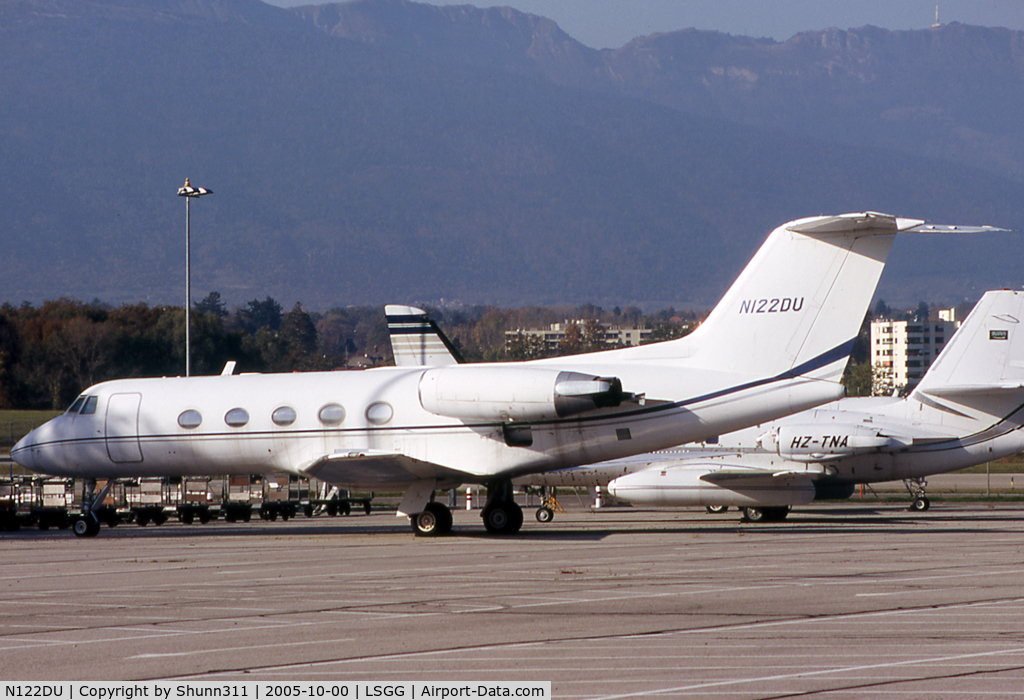 N122DU, 1967 Grumman G-1159 Gulfstream II C/N 6, Parked at the General Aviation area...