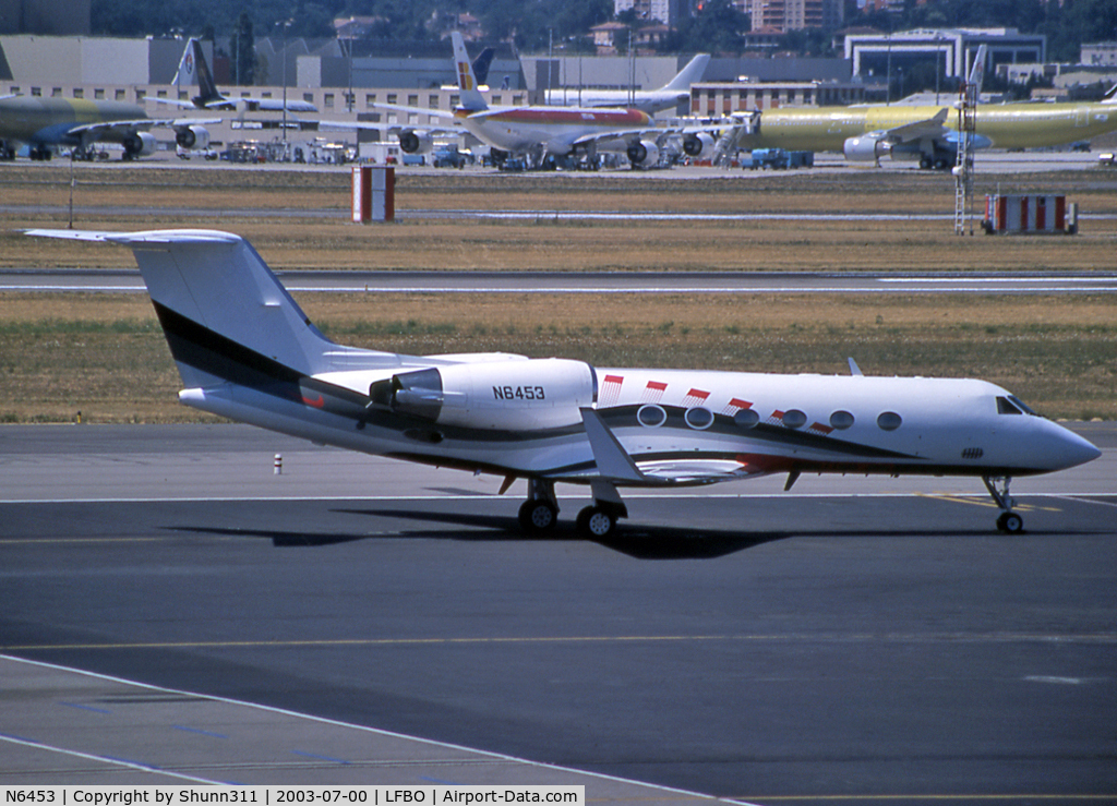 N6453, 1988 Gulfstream Aerospace Gulfstream IV C/N 1033, Parked at the General Aviation area...