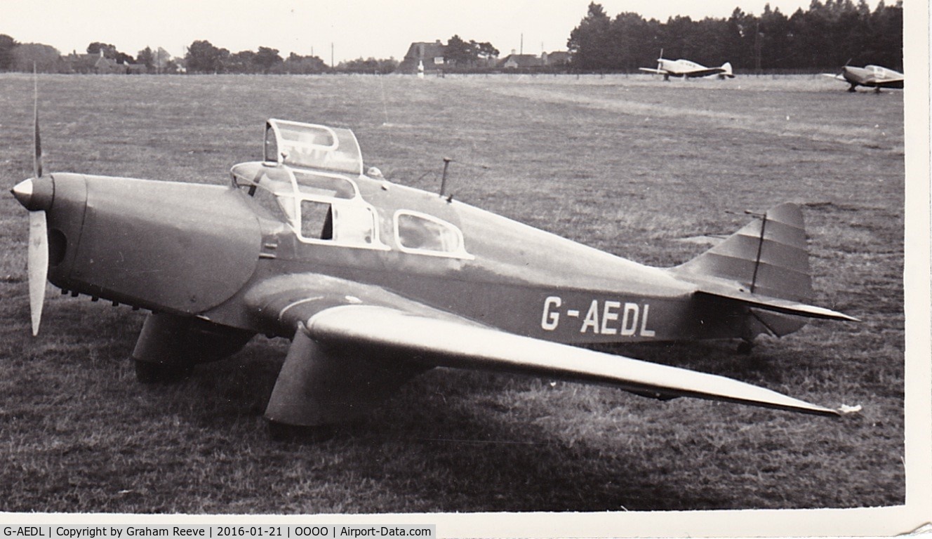 G-AEDL, Miles M3B Falcon Six C/N 259, Recently discovered photograph.