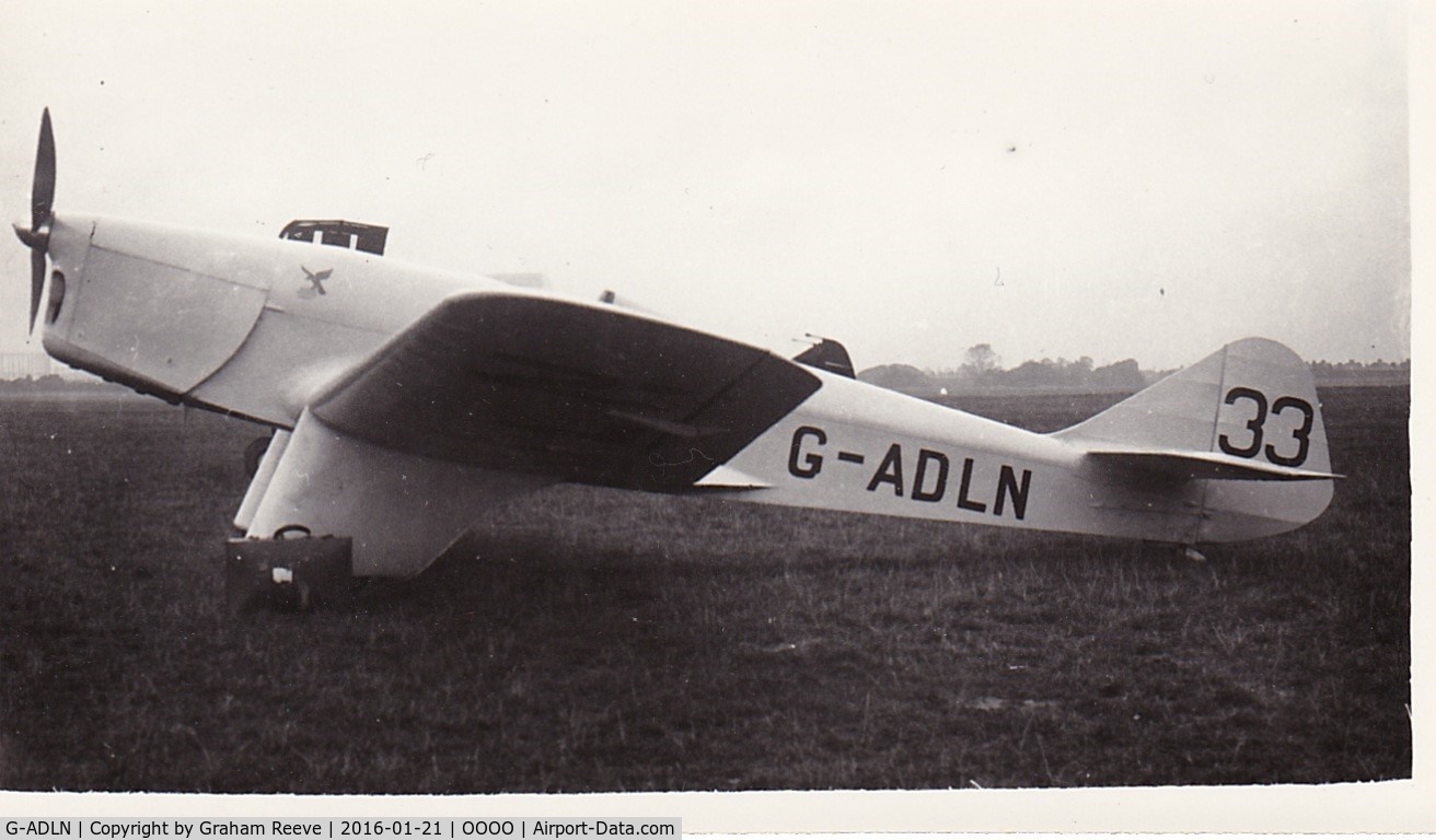 G-ADLN, Miles M2R Hawk Major C/N 211, Recently discovered photograph.