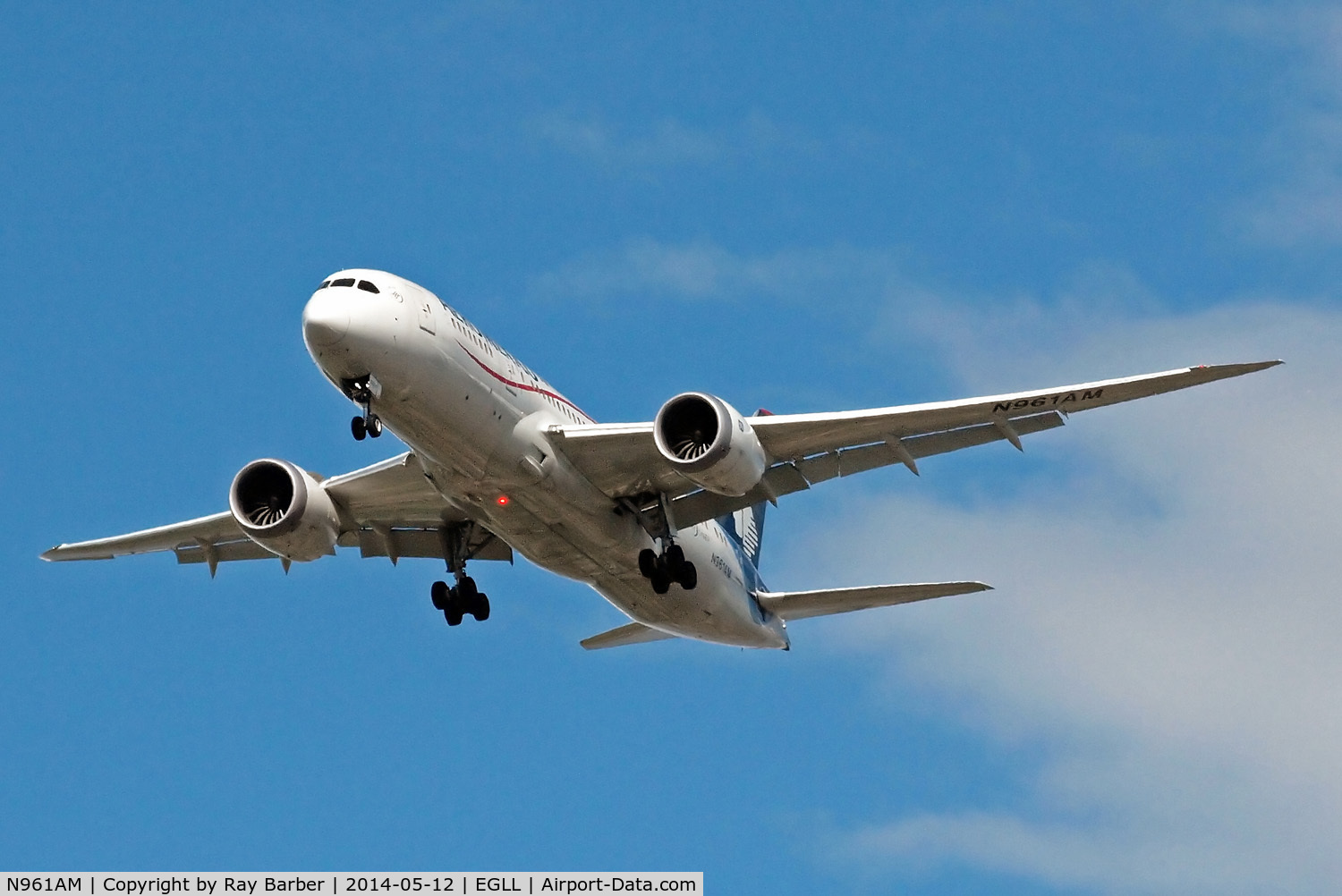 N961AM, 2013 Boeing 787-8 Dreamliner C/N 35306, Boeing 787-8 Dreamliner [35306] (Aeromexico) Home~G 12/05/2014. On approach 27R.