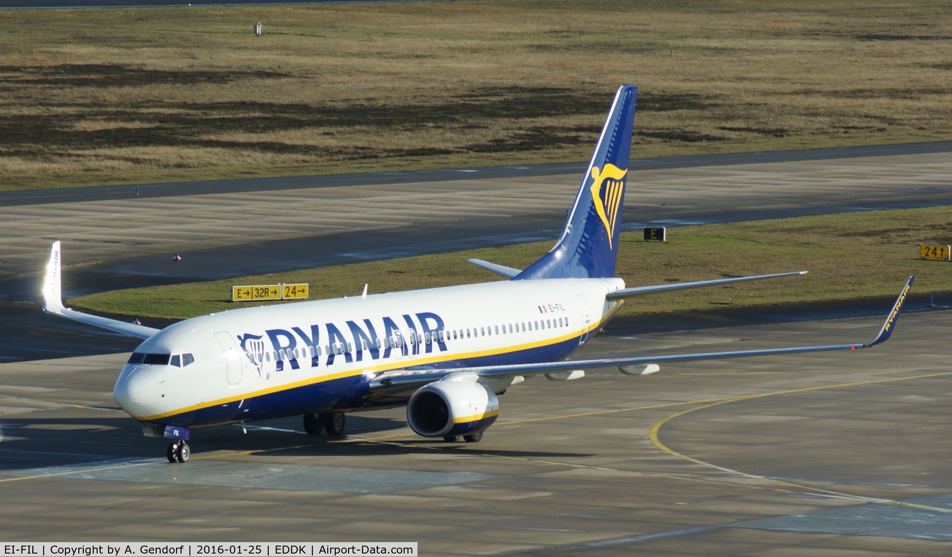 EI-FIL, 2015 Boeing 737-8AS C/N 44702, Ryanair, seen here at Köln / Bonn Airport(EDDK)