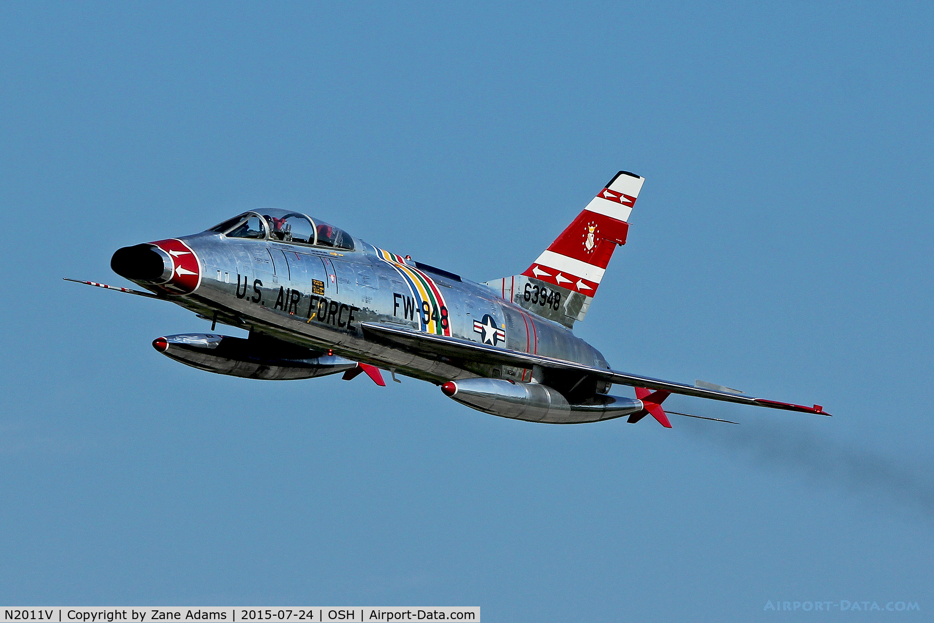 N2011V, 1958 North American F-100F Super Sabre C/N 243-224, 2015 EAA AirVenture - Oshkosh, Wisconsin