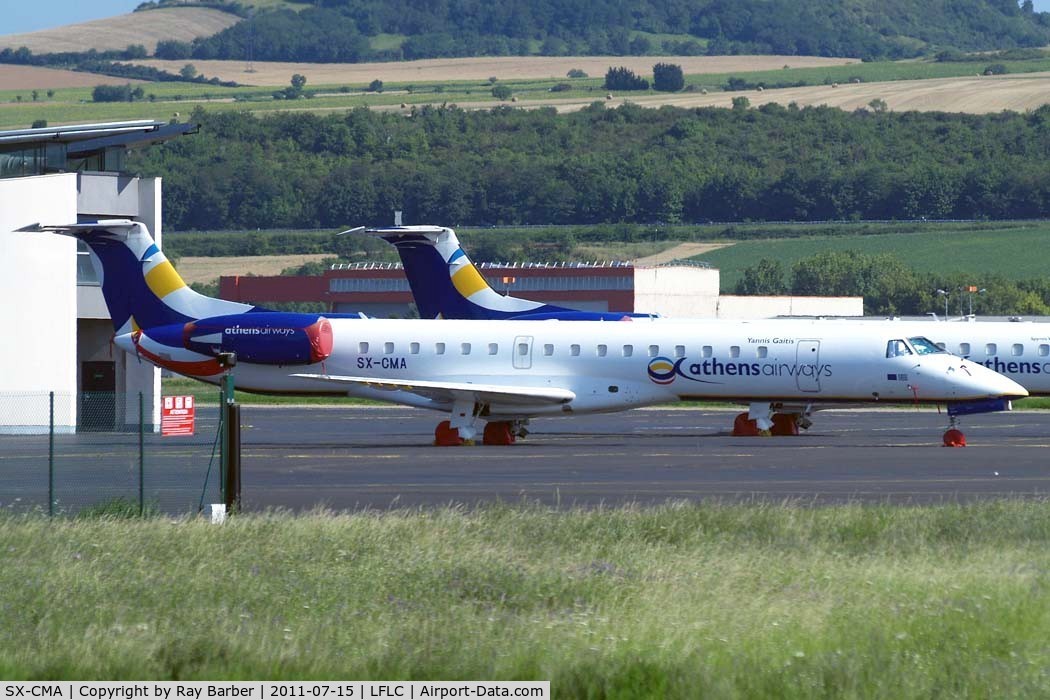 SX-CMA, 1999 Embraer EMB-145EU (ERJ-145EU) C/N 145107, Embraer ERJ-145EU [145107] (Athens Airways) Clermont-Ferrand Auvergne~F 15/07/2011