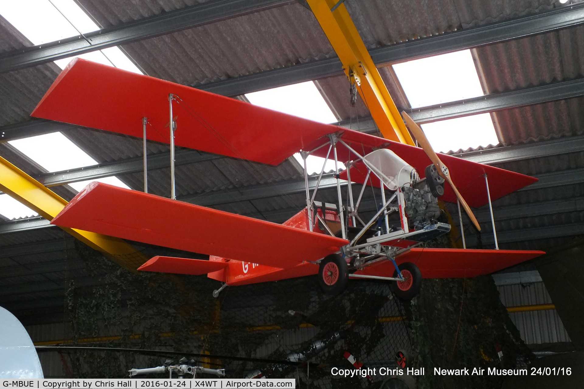 G-MBUE, Micro Biplane Aviation Tiger Cub 440 C/N MBA-001, at the Newark Air Museum