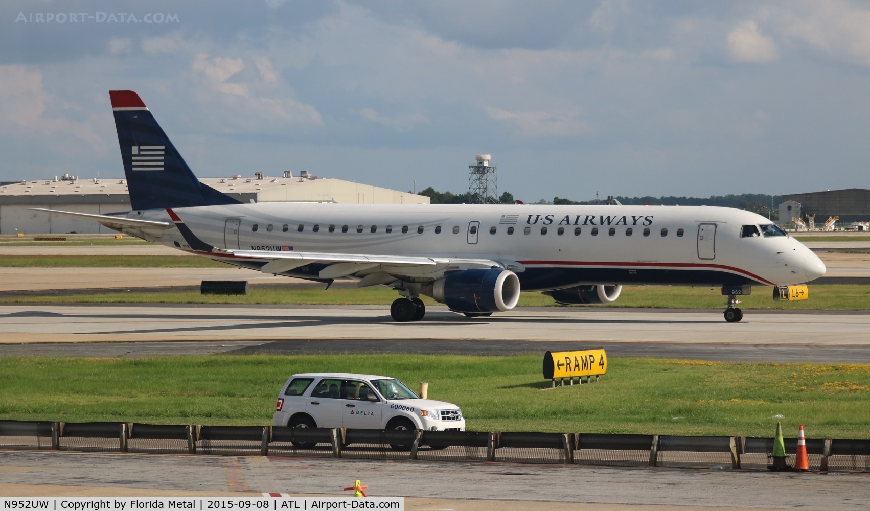 N952UW, 2007 Embraer ERJ-190-100 IGW 190AR C/N 19000119, USAirways