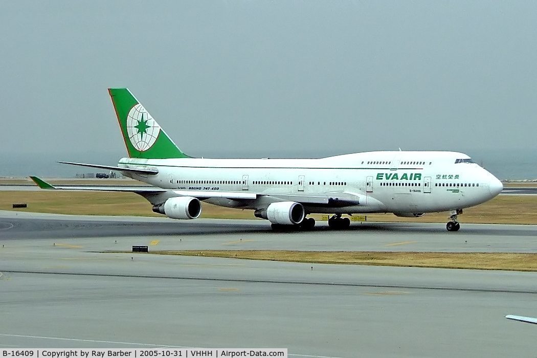 B-16409, 1996 Boeing 747-45E(M) C/N 28093, Boeing 747-45EM [28093] (EVA Airways) Hong Kong International~B 31/10/2005