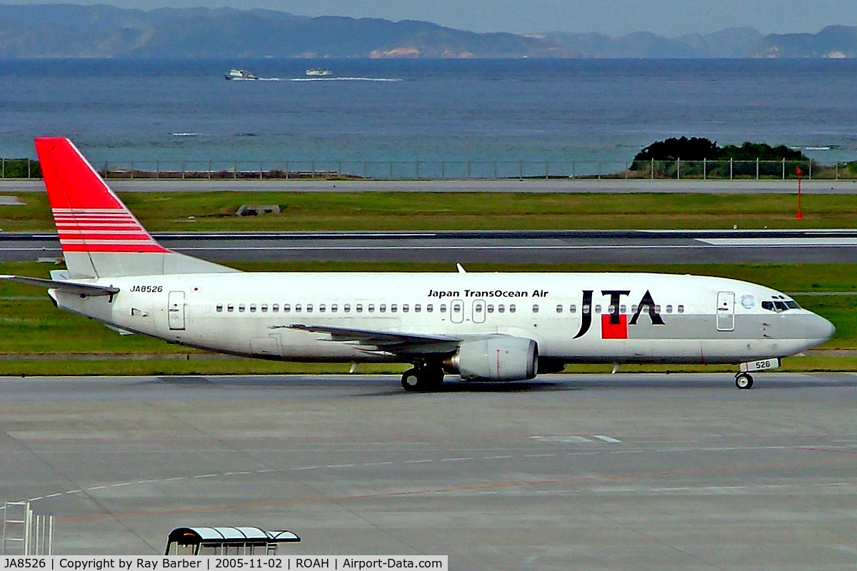 JA8526, 1997 Boeing 737-4Q3 C/N 26606, Boeing 737-4Q3 [26606] (Japan TransOcean Air) Okinawa-Naha~JA 02/11/2005