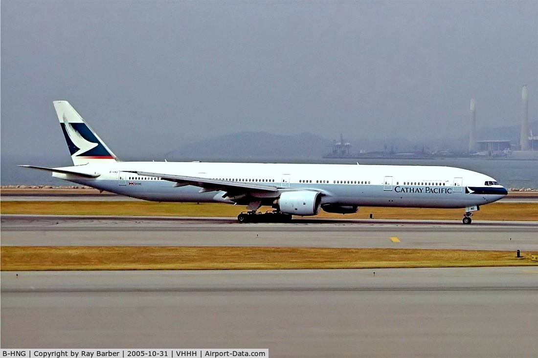 B-HNG, 1997 Boeing 777-367 C/N 27505, Boeing 777-367 [27505] (Cathay Pacific) Hong Kong International~B 31/10/2005