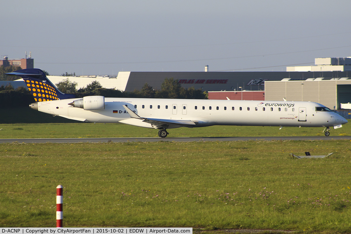 D-ACNP, 2010 Bombardier CRJ-900LR (CL-600-2D24) C/N 15259, take-off Rwy 27
