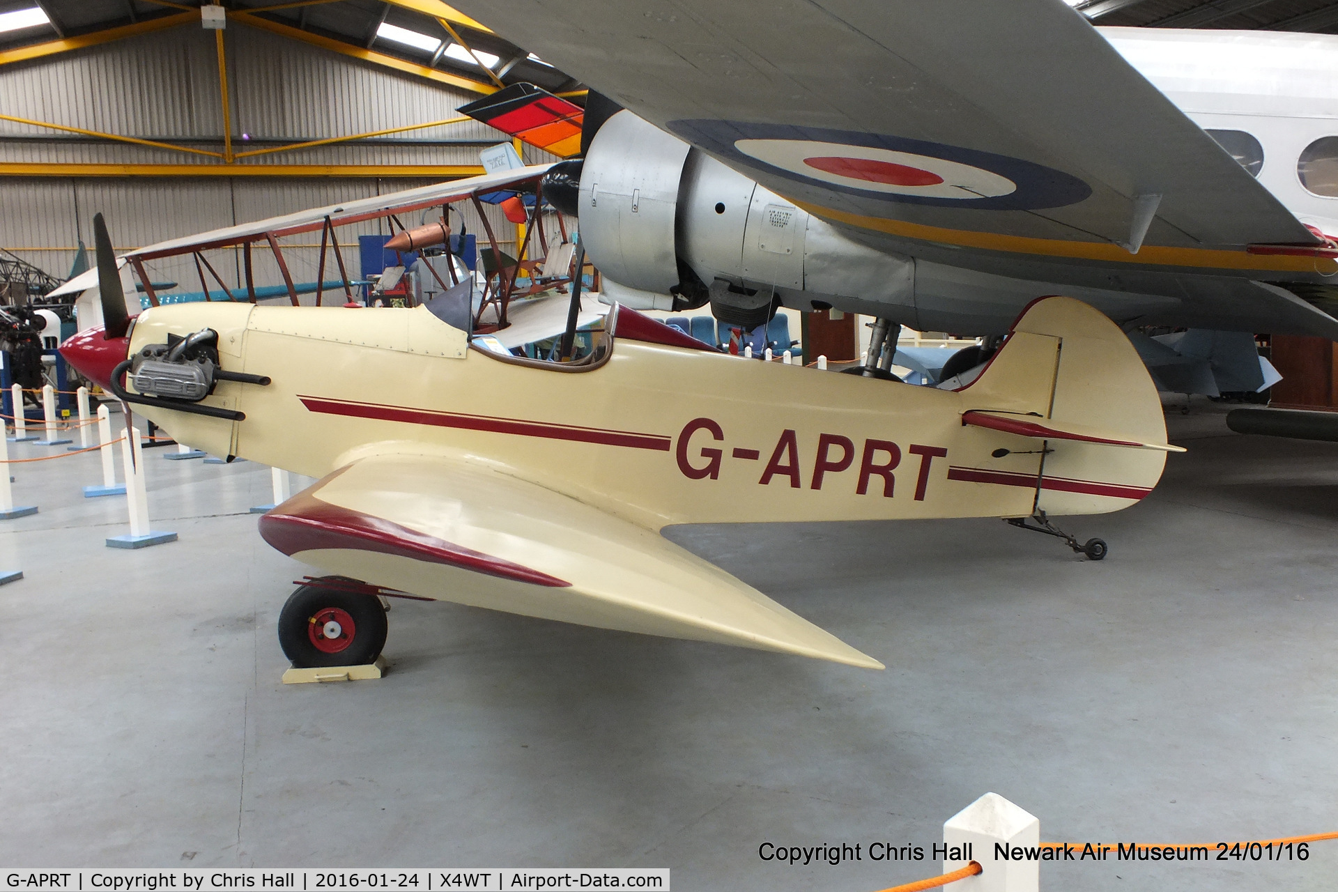 G-APRT, 1959 Taylor JT-1 Monoplane C/N PFA 537, at the Newark Air Museum