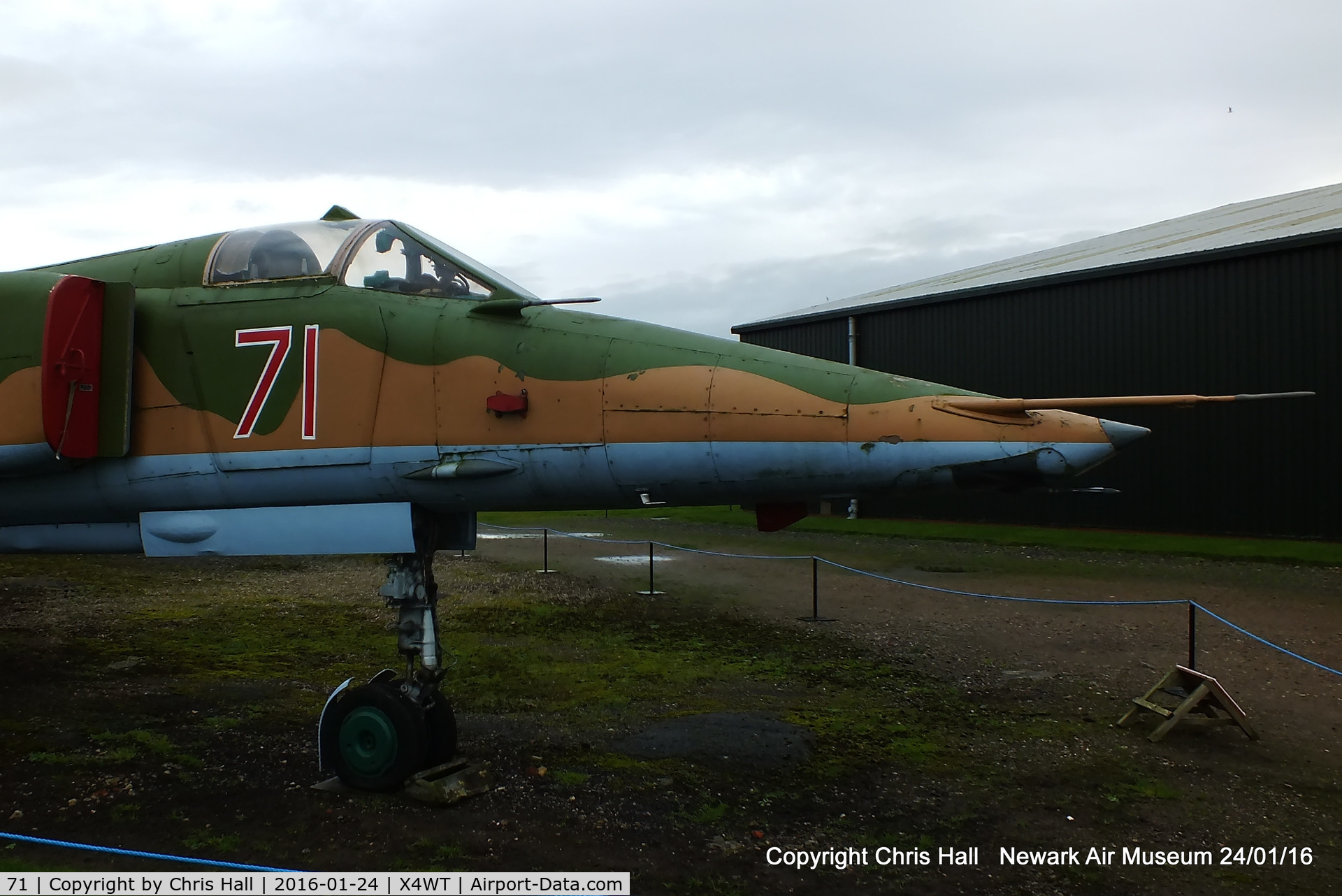 71, Mikoyan-Gurevich MiG-27K C/N 61912507006, at the Newark Air Museum