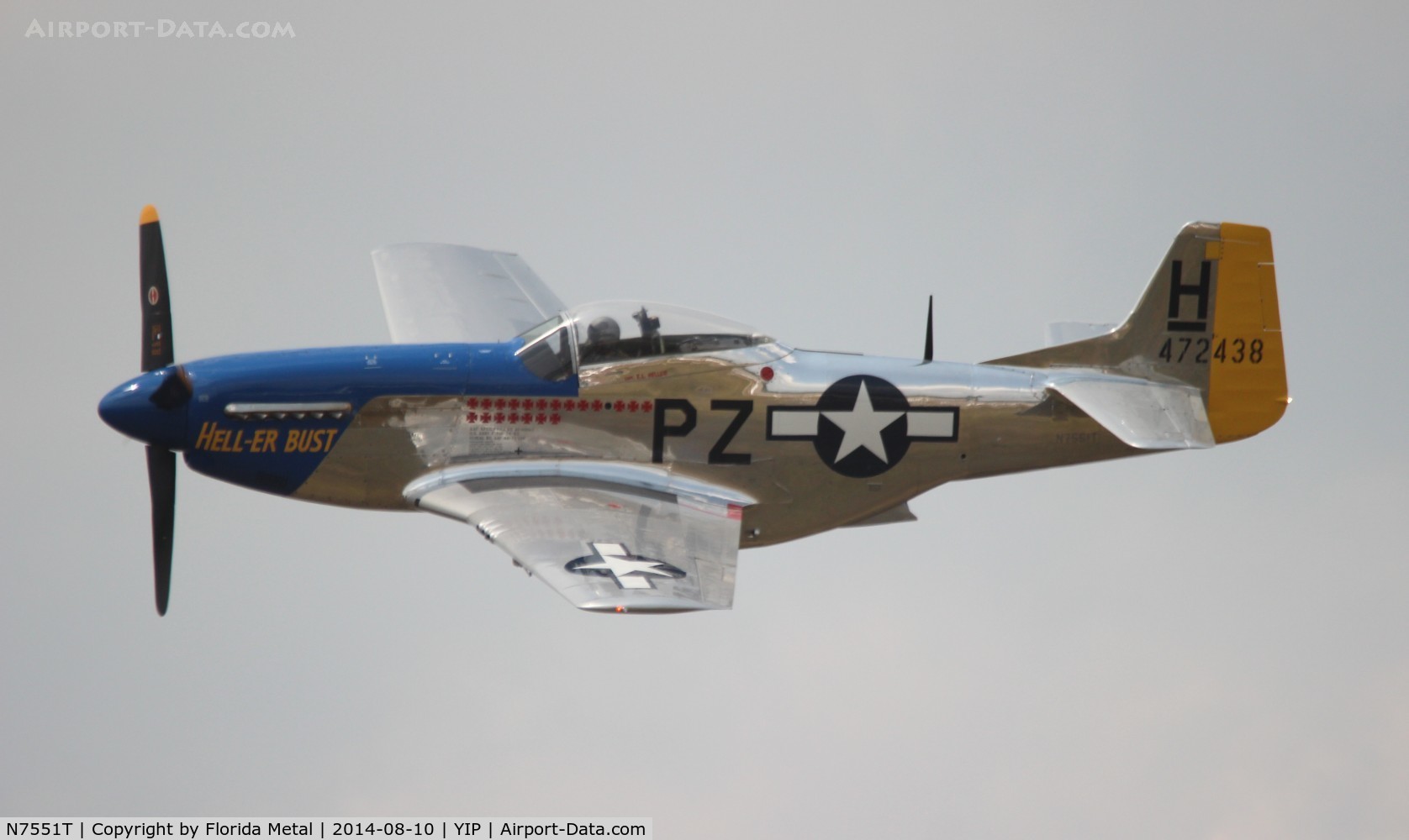 N7551T, 1944 North American P-51D Mustang C/N 122-38997, Hell-er Bust