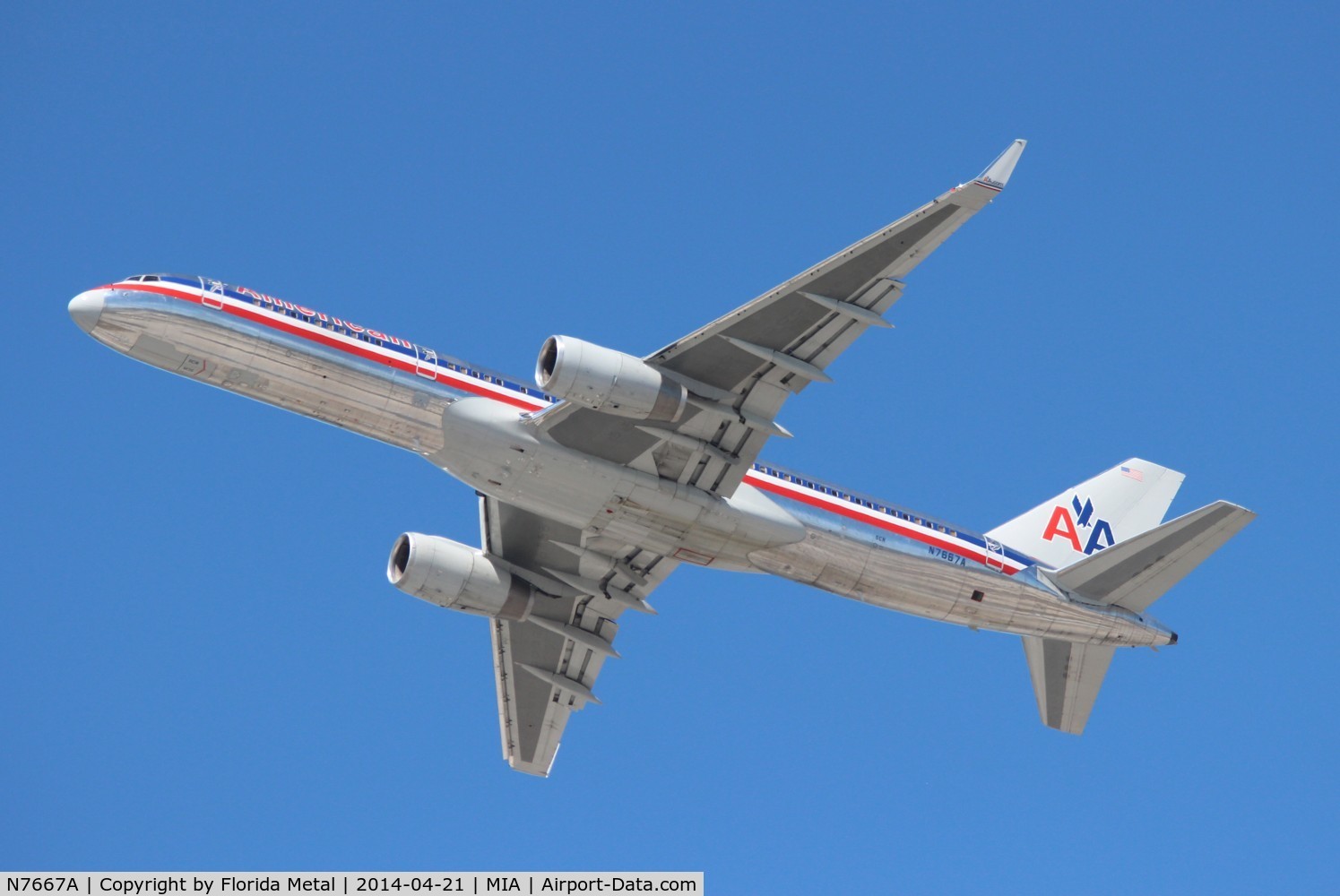 N7667A, 1992 Boeing 757-223 C/N 25301, American