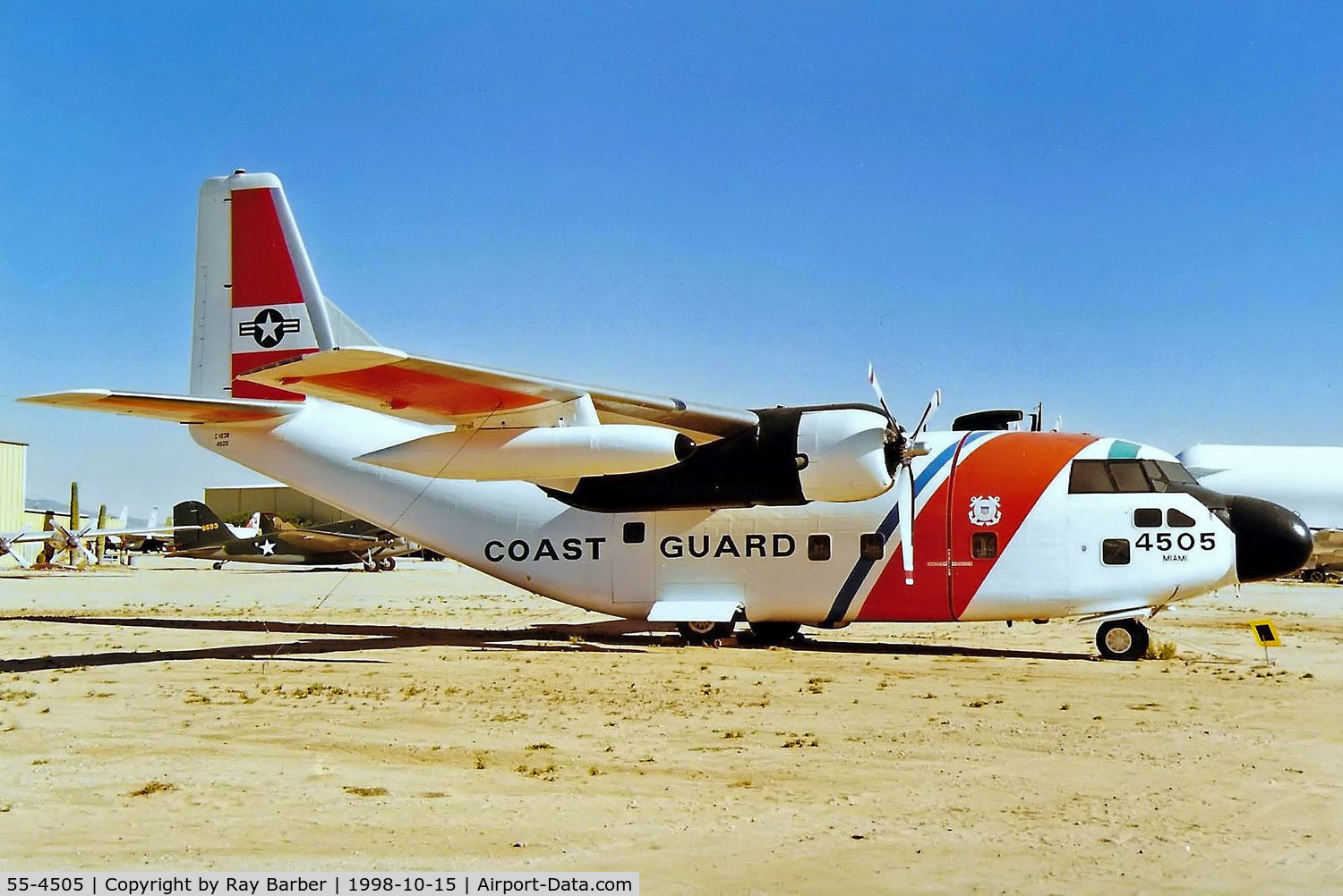 55-4505, 1955 Fairchild C-123B Provider C/N 20166, 4505   Fairchild C-123B Provider [20166] (Unite States Coast Guard) Tucson-Pima Air and Space Museum~N 15/10/1998