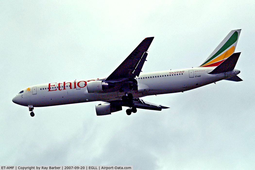 ET-AMF, 2000 Boeing 767-3BG/ER C/N 30563, Boeing 767-3BGER [30563] (Ethiopian Airlines) Home~G 20/09/2007. On approach 27R.