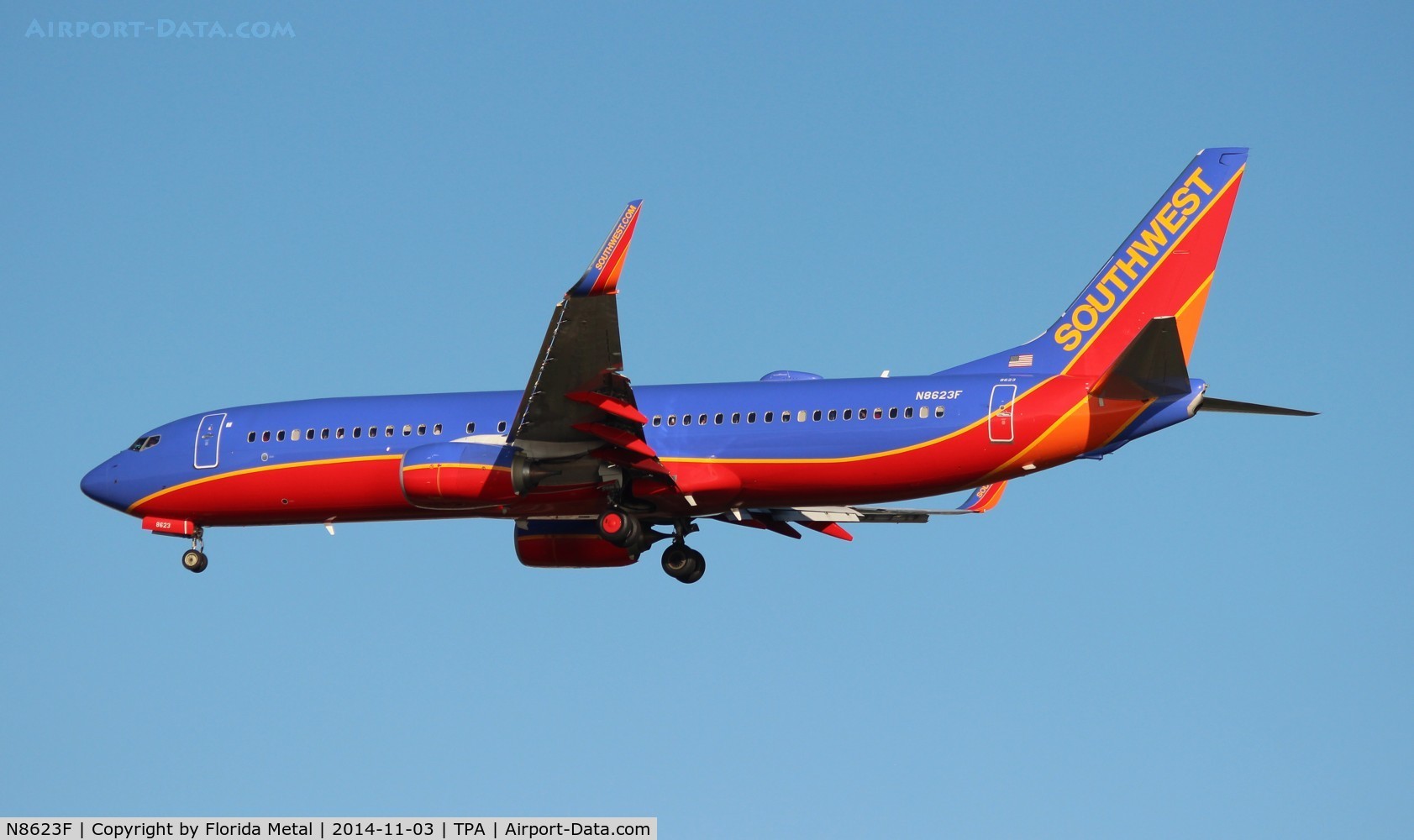 N8623F, 2013 Boeing 737-8H4 C/N 36731, Southwest