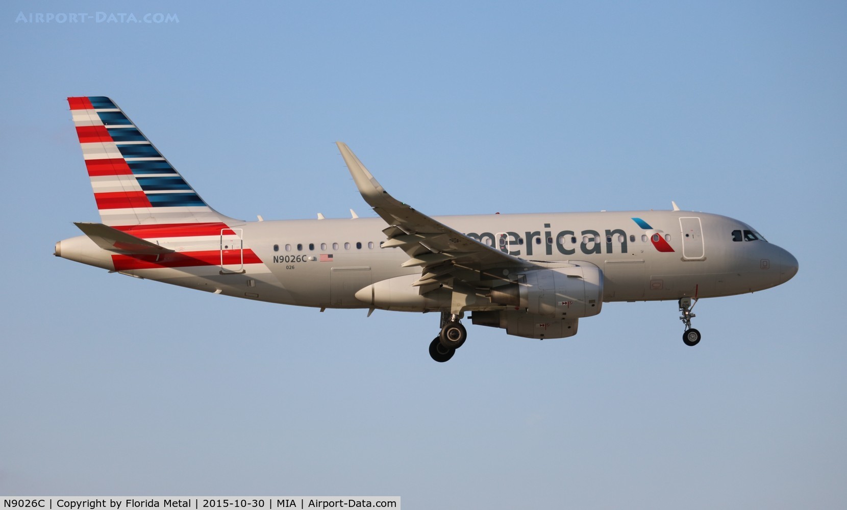 N9026C, 2015 Airbus A319-115 C/N 6429, American