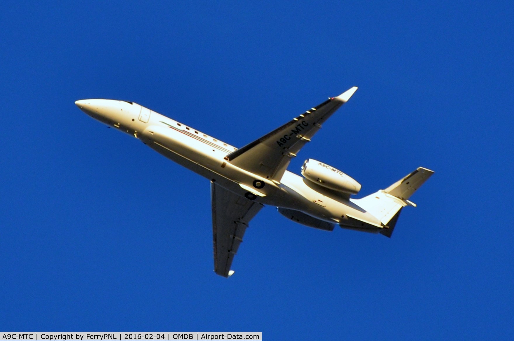 A9C-MTC, 2006 Embraer EMB-135BJ Legacy C/N 14500975, Legacy A9C-MTC taking-off