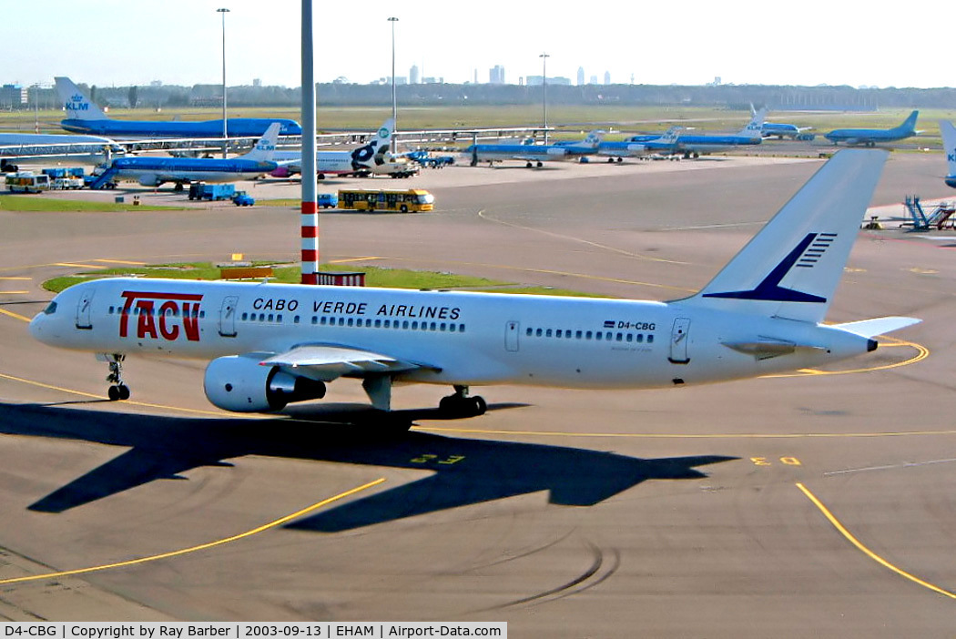 D4-CBG, 1996 Boeing 757-2Q8 C/N 27599, Boeing 757-2Q8 [27599] (TACV Cabo Verde Airlines) Amsterdam-Schiphol~PH 13/09/2003