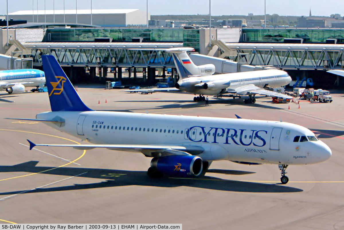 5B-DAW, 1989 Airbus A320-231 C/N 038, Airbus A320-231 [0038] (Cyprus Airways) Schiphol~PH 13/09/2003