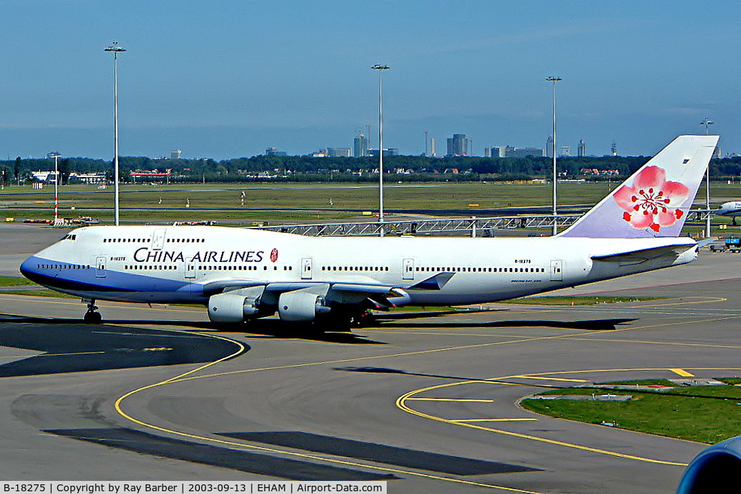 B-18275, 1992 Boeing 747-409SF C/N 24312, Boeing 747-409 [24312] (China Airlines) Schiphol~PH 13/09/2003