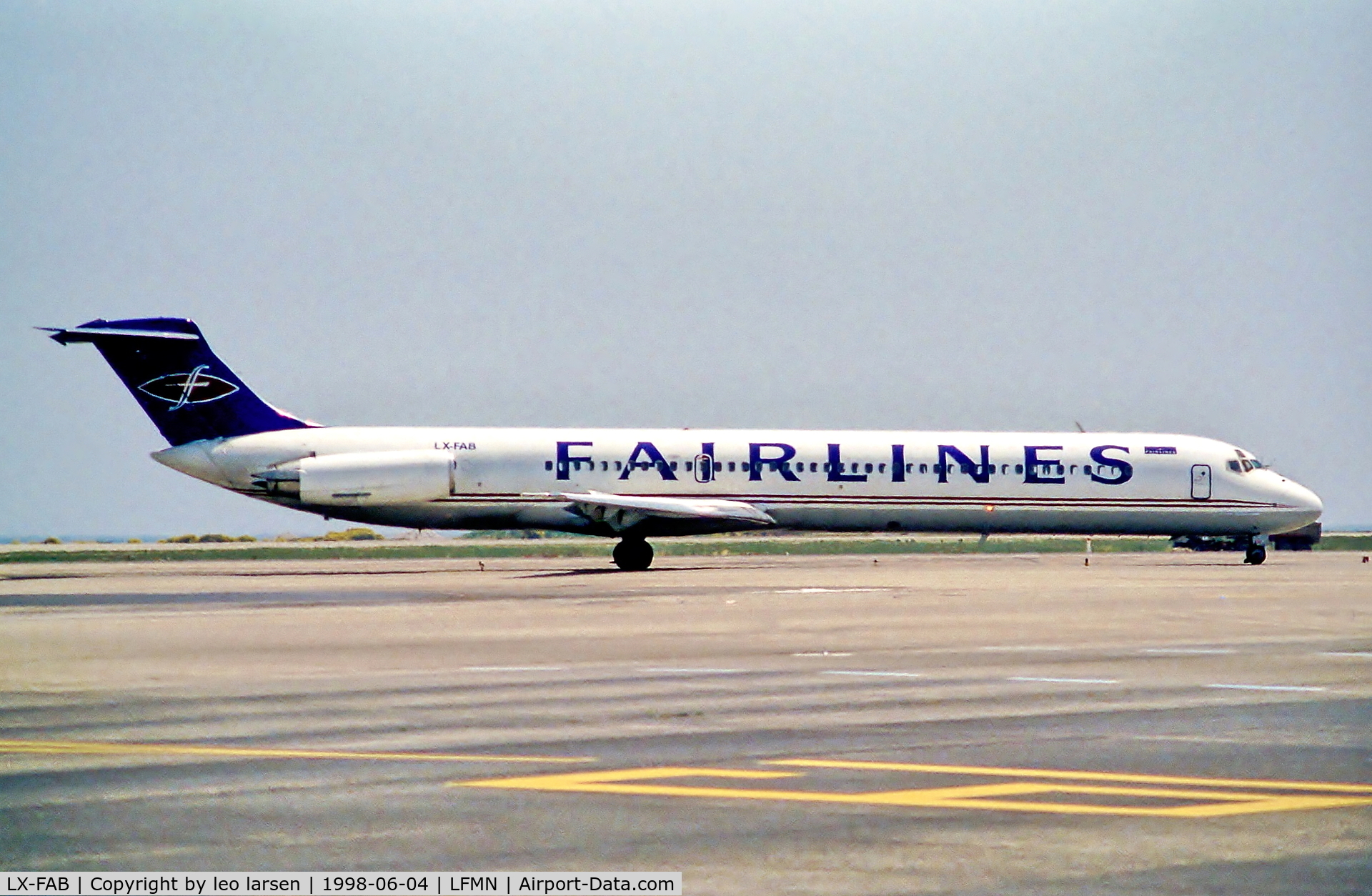 LX-FAB, 1981 McDonnell Douglas MD-81 (DC-9-81) C/N 48048, Nice 4.6.98